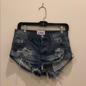 One Teaspoon Bandit Jean Shorts